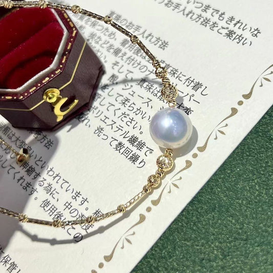 Silver Blue Edison Pearl Bracelet