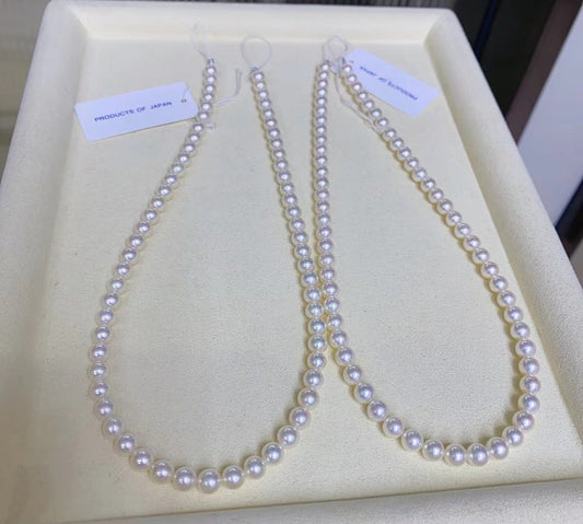 White Akoya Pearls Necklace