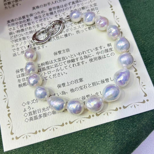 Aurora Dazzle "Sweet Wrappers" Baroque Edison Pearls Bracelets