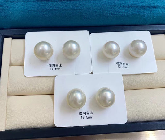 Classic White color Australia South Sea Pearls Earrings