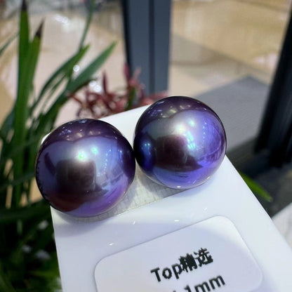 Violet Purple Edison Pearls Earrings