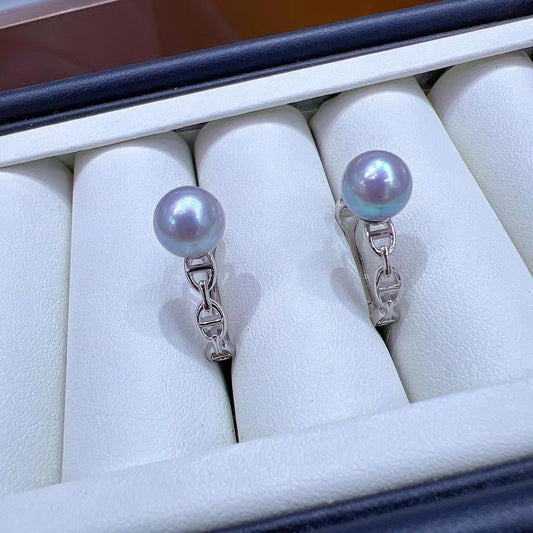 Blue Grey MADAMA(Akoya) Ring