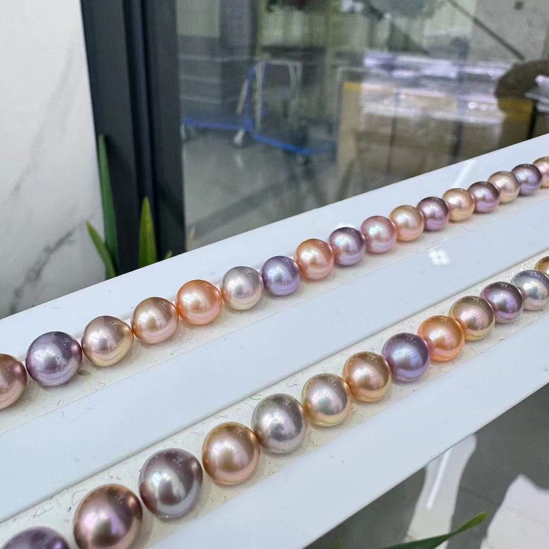 Candy Color Freshwater Nucleated Pearls Necklace